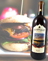 Burgers pair well with Syrah